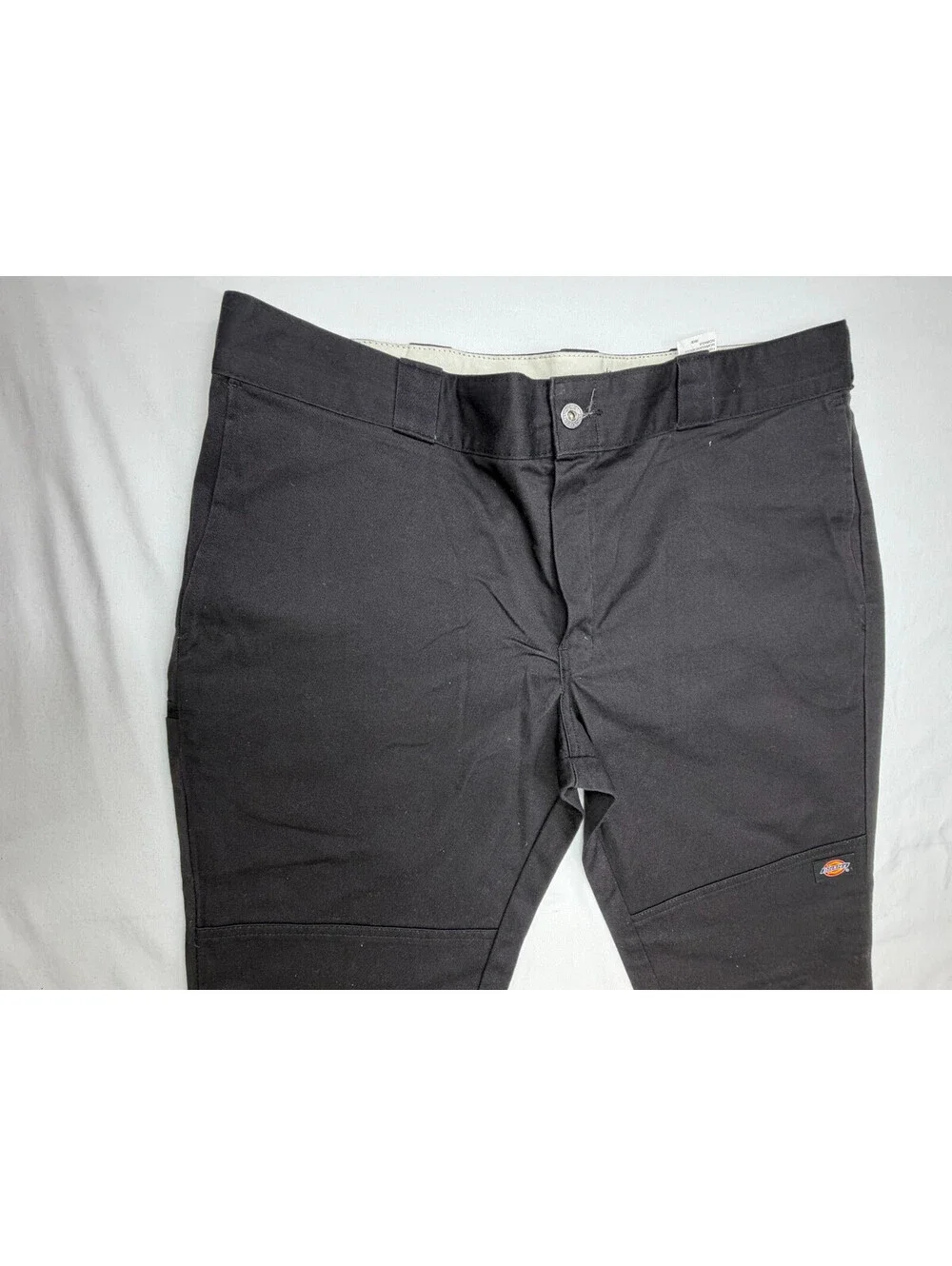 Dickies Men's Work Pants Skinny Straight Dark Wash Mid Rise Solid Size 38 Black